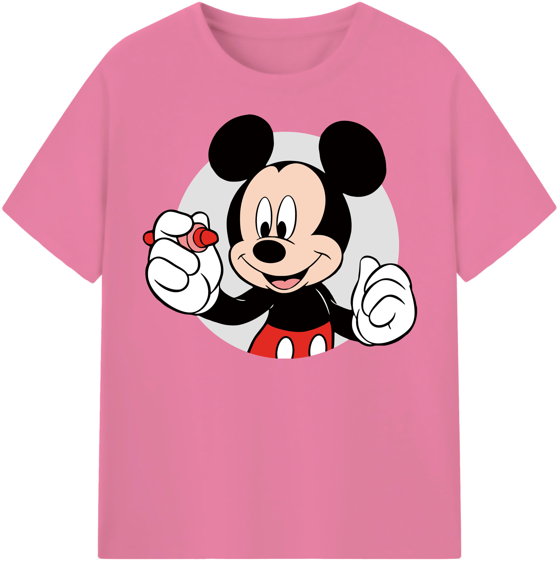 （画像用） ミッキーマウス Mickey Mouse 綿100％半袖Tシャツ（フロントプリント）